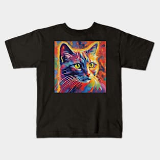 fauvism cat art les fauves pt15 Kids T-Shirt